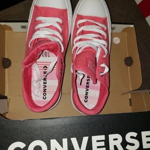 Bright pink converse